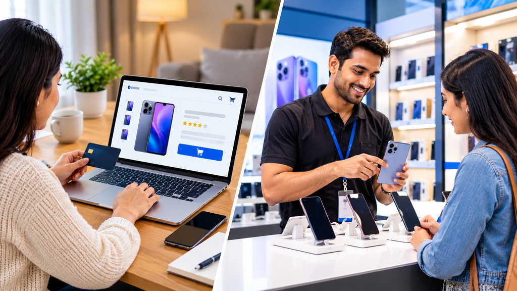 Online vs Offline smartphones shopping